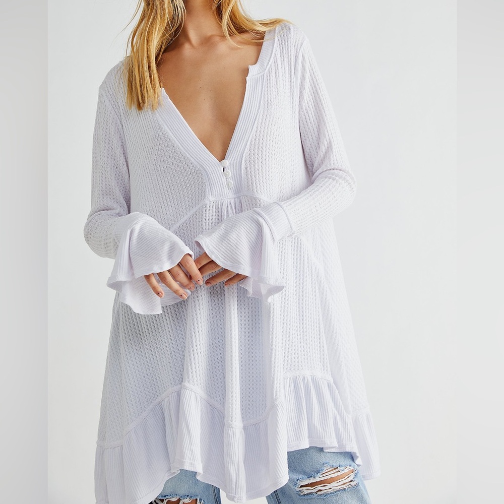Free People White Olivia Tunic - Great for Maternity!